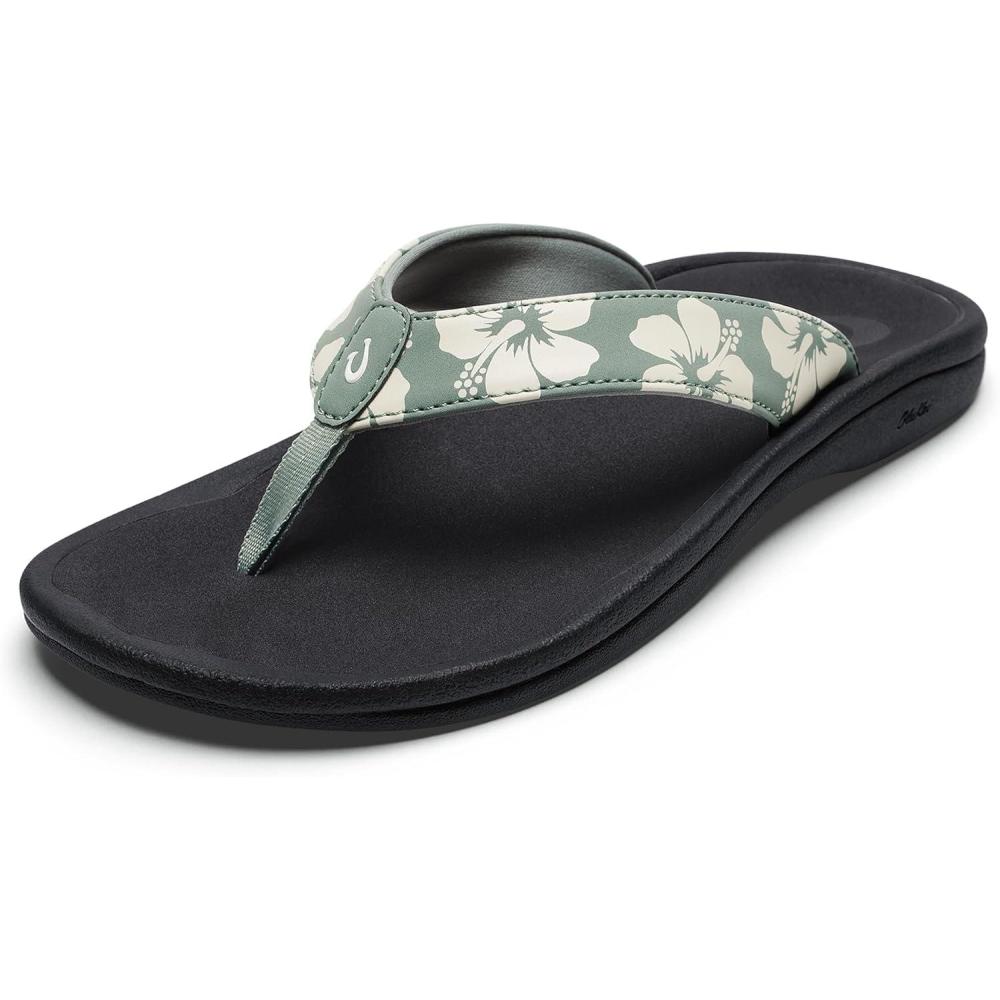 image:imageOLUKAI Ohana Womens Beach Sandals Water Resistant Flip Flops Arch Support amp Comfort Fit Lightweight amp Durable Enhanced Grip amp TractionSilver PinePua