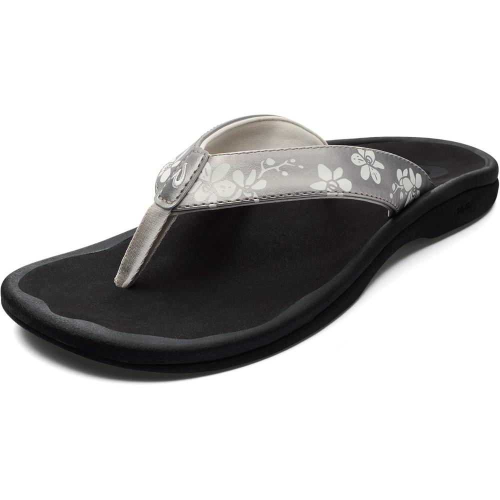 image:imageOLUKAI Ohana Womens Beach Sandals Water Resistant Flip Flops Arch Support amp Comfort Fit Lightweight amp Durable Enhanced Grip amp TractionSilverOrchid