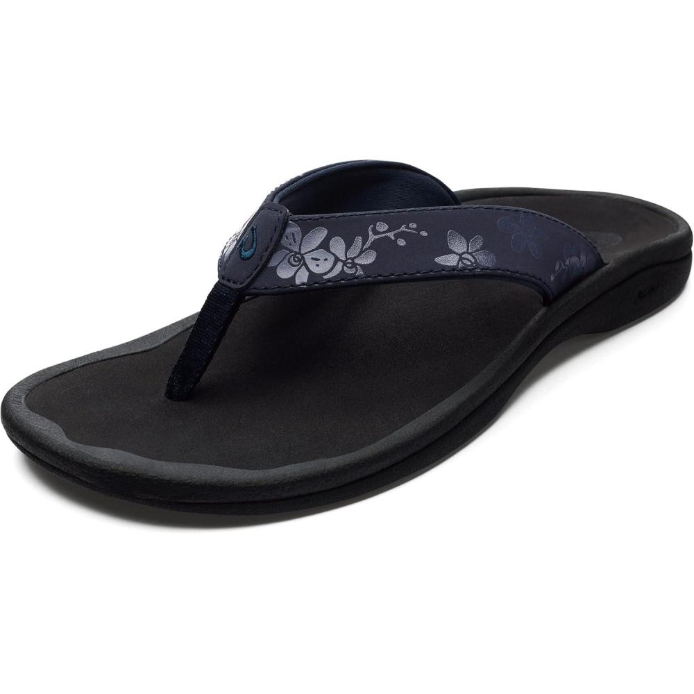 image:imageOLUKAI Ohana Womens Beach Sandals Water Resistant Flip Flops Arch Support amp Comfort Fit Lightweight amp Durable Enhanced Grip amp TractionTrench BlueOrchid