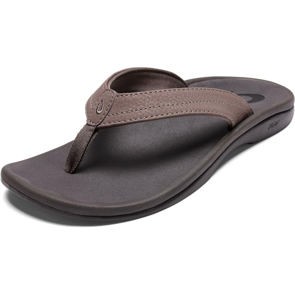 image:imageOLUKAI Ohana Womens Beach Sandals Water Resistant Flip Flops Arch Support amp Comfort Fit Lightweight amp Durable Enhanced Grip amp TractionWarm TaupeIsland Salt