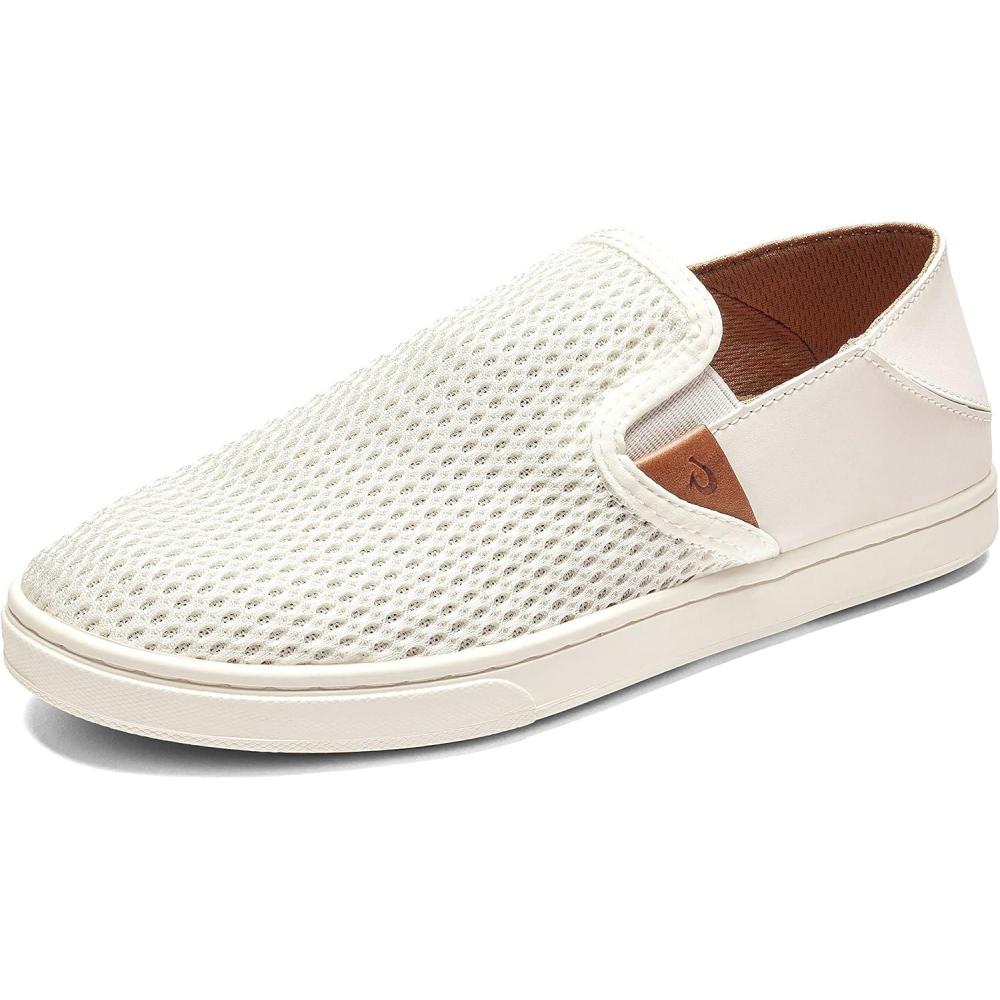 image:imageOLUKAI Pehuea Womens Slip On Sneakers Casual Everyday Shoes with Easy On amp Off Design Breathable Mesh amp Dropin Heel AllDay Comfort amp SupportBright WhiteBright White