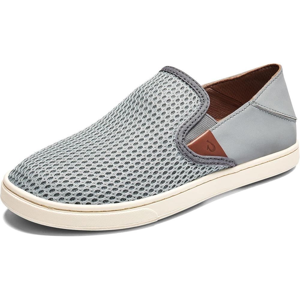 image:imageOLUKAI Pehuea Womens Slip On Sneakers Casual Everyday Shoes with Easy On amp Off Design Breathable Mesh amp Dropin Heel AllDay Comfort amp SupportPale GreyCharcoal