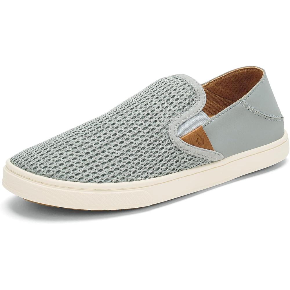 image:imageOLUKAI Pehuea Womens Slip On Sneakers Casual Everyday Shoes with Easy On amp Off Design Breathable Mesh amp Dropin Heel AllDay Comfort amp SupportPale GreyPale Grey