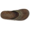 OLUKAI Hiapo Men’s Leather Beach Sandal, Crafted Materials, Lightweight & Durable, All-Day Comfort & Support(Clay/Mustang)