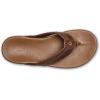 OLUKAI Hiapo Men’s Leather Beach Sandal, Crafted Materials, Lightweight & Durable, All-Day Comfort & Support(Dark Java/Toffee)