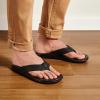 OLUKAI Hiapo Men’s Leather Beach Sandal, Crafted Materials, Lightweight & Durable, All-Day Comfort & Support(Lava Rock/Lava Rock)