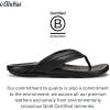 OLUKAI Hiapo Men’s Leather Beach Sandal, Crafted Materials, Lightweight & Durable, All-Day Comfort & Support(Lava Rock/Lava Rock)