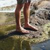 OLUKAI Hokua Men’s Beach Sandals, Quick-Dry Flip-Flop Slides, Water Resistant & Wet Grip Rubber Soles, Compression Molded Footbed & Soft Comfort Fit(Banyan/Banyan)