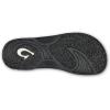 OLUKAI Hokua Men’s Beach Sandals, Quick-Dry Flip-Flop Slides, Water Resistant & Wet Grip Rubber Soles, Compression Molded Footbed & Soft Comfort Fit(Black/Dk Shadow)