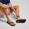 OLUKAI Hokua Men’s Beach Sandals, Quick-Dry Flip-Flop Slides, Water Resistant & Wet Grip Rubber Soles, Compression Molded Footbed & Soft Comfort Fit(Blue Depth/Black)