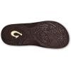 OLUKAI Hokua Men’s Beach Sandals, Quick-Dry Flip-Flop Slides, Water Resistant & Wet Grip Rubber Soles, Compression Molded Footbed & Soft Comfort Fit(Dark Java/Dark Java)