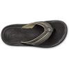 OLUKAI Hokua Men’s Beach Sandals, Quick-Dry Flip-Flop Slides, Water Resistant & Wet Grip Rubber Soles, Compression Molded Footbed & Soft Comfort Fit(Kona/Onyx)