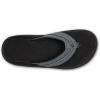OLUKAI Hokua Men’s Beach Sandals, Quick-Dry Flip-Flop Slides, Water Resistant & Wet Grip Rubber Soles, Compression Molded Footbed & Soft Comfort Fit(Rock/Black)
