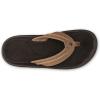 OLUKAI Hokua Men’s Beach Sandals, Quick-Dry Flip-Flop Slides, Water Resistant & Wet Grip Rubber Soles, Compression Molded Footbed & Soft Comfort Fit(Tan/Tan)