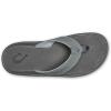 OLUKAI Ho’opio Hau Women’s Beach Sandals, Quick-Dry Flip-Flop Slides, Water Resistant Suede Lining & Wet Grip Soles, Soft Comfort Fit & Arch Support(Ash/Rock)