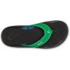 OLUKAI Ho’opio Hau Women’s Beach Sandals, Quick-Dry Flip-Flop Slides, Water Resistant Suede Lining & Wet Grip Soles, Soft Comfort Fit & Arch Support(Bamboo/Black)