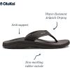 OLUKAI Ho’opio Hau Women’s Beach Sandals, Quick-Dry Flip-Flop Slides, Water Resistant Suede Lining & Wet Grip Soles, Soft Comfort Fit & Arch Support(Black/Dark Shadow)