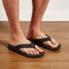 OLUKAI Ho’opio Hau Women’s Beach Sandals, Quick-Dry Flip-Flop Slides, Water Resistant Suede Lining & Wet Grip Soles, Soft Comfort Fit & Arch Support(Black/Dark Shadow)