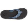 OLUKAI Ho’opio Hau Women’s Beach Sandals, Quick-Dry Flip-Flop Slides, Water Resistant Suede Lining & Wet Grip Soles, Soft Comfort Fit & Arch Support(Blissful Blue/Dark Shadow)