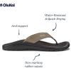OLUKAI Ho’opio Hau Women’s Beach Sandals, Quick-Dry Flip-Flop Slides, Water Resistant Suede Lining & Wet Grip Soles, Soft Comfort Fit & Arch Support(Clay/Onyx)