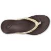 OLUKAI Ho’opio Hau Women’s Beach Sandals, Quick-Dry Flip-Flop Slides, Water Resistant Suede Lining & Wet Grip Soles, Soft Comfort Fit & Arch Support(Clay/Stripe)