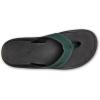 OLUKAI Ho’opio Hau Women’s Beach Sandals, Quick-Dry Flip-Flop Slides, Water Resistant Suede Lining & Wet Grip Soles, Soft Comfort Fit & Arch Support(Deep Green/Dark Shadow)