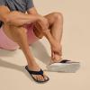 OLUKAI Ho’opio Hau Women’s Beach Sandals, Quick-Dry Flip-Flop Slides, Water Resistant Suede Lining & Wet Grip Soles, Soft Comfort Fit & Arch Support(Deepest Depths/Deepst Depths)