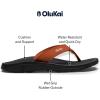 OLUKAI Ho’opio Hau Women’s Beach Sandals, Quick-Dry Flip-Flop Slides, Water Resistant Suede Lining & Wet Grip Soles, Soft Comfort Fit & Arch Support(Dirt/Lava Rock)
