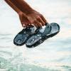 OLUKAI Ho’opio Hau Women’s Beach Sandals, Quick-Dry Flip-Flop Slides, Water Resistant Suede Lining & Wet Grip Soles, Soft Comfort Fit & Arch Support(Dusk/Dark Shadow)
