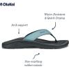 OLUKAI Ho’opio Hau Women’s Beach Sandals, Quick-Dry Flip-Flop Slides, Water Resistant Suede Lining & Wet Grip Soles, Soft Comfort Fit & Arch Support(Dusk/Dark Shadow)
