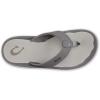OLUKAI Ho’opio Hau Women’s Beach Sandals, Quick-Dry Flip-Flop Slides, Water Resistant Suede Lining & Wet Grip Soles, Soft Comfort Fit & Arch Support(Graphite/Graphite)