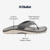 OLUKAI Ho’opio Hau Women’s Beach Sandals, Quick-Dry Flip-Flop Slides, Water Resistant Suede Lining & Wet Grip Soles, Soft Comfort Fit & Arch Support(Graphite/Graphite)