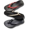 OLUKAI Ho’opio Hau Women’s Beach Sandals, Quick-Dry Flip-Flop Slides, Water Resistant Suede Lining & Wet Grip Soles, Soft Comfort Fit & Arch Support(Lehua/Lehua)