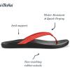 OLUKAI Ho’opio Hau Women’s Beach Sandals, Quick-Dry Flip-Flop Slides, Water Resistant Suede Lining & Wet Grip Soles, Soft Comfort Fit & Arch Support(Lehua/Lehua)