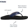 OLUKAI Ho’opio Hau Women’s Beach Sandals, Quick-Dry Flip-Flop Slides, Water Resistant Suede Lining & Wet Grip Soles, Soft Comfort Fit & Arch Support(Navy/Onyx)