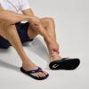 OLUKAI Ho’opio Hau Women’s Beach Sandals, Quick-Dry Flip-Flop Slides, Water Resistant Suede Lining & Wet Grip Soles, Soft Comfort Fit & Arch Support(Navy/Onyx)