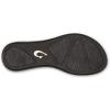 OLUKAI Ho’opio Hau Women’s Beach Sandals, Quick-Dry Flip-Flop Slides, Water Resistant Suede Lining & Wet Grip Soles, Soft Comfort Fit & Arch Support(Onyx/Black)