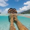 OLUKAI Ho’opio Hau Women’s Beach Sandals, Quick-Dry Flip-Flop Slides, Water Resistant Suede Lining & Wet Grip Soles, Soft Comfort Fit & Arch Support(Onyx/Onyx)