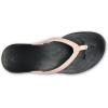 OLUKAI Ho’opio Hau Women’s Beach Sandals, Quick-Dry Flip-Flop Slides, Water Resistant Suede Lining & Wet Grip Soles, Soft Comfort Fit & Arch Support(Petal Pink Metallic/Black)