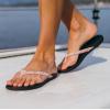 OLUKAI Ho’opio Hau Women’s Beach Sandals, Quick-Dry Flip-Flop Slides, Water Resistant Suede Lining & Wet Grip Soles, Soft Comfort Fit & Arch Support(Pink Clay/Stripe)