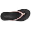 OLUKAI Ho’opio Hau Women’s Beach Sandals, Quick-Dry Flip-Flop Slides, Water Resistant Suede Lining & Wet Grip Soles, Soft Comfort Fit & Arch Support(Pink Clay/Stripe)