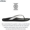 OLUKAI Ho’opio Hau Women’s Beach Sandals, Quick-Dry Flip-Flop Slides, Water Resistant Suede Lining & Wet Grip Soles, Soft Comfort Fit & Arch Support(Silver/Charcoal)