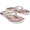 OLUKAI Ho’opio Hau Women’s Beach Sandals, Quick-Dry Flip-Flop Slides, Water Resistant Suede Lining & Wet Grip Soles, Soft Comfort Fit & Arch Support(Silver/Pineapple)