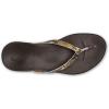OLUKAI Ho’opio Hau Women’s Beach Sandals, Quick-Dry Flip-Flop Slides, Water Resistant Suede Lining & Wet Grip Soles, Soft Comfort Fit & Arch Support(Tan/Mo’o)