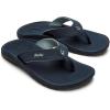 OLUKAI Ho’opio Hau Women’s Beach Sandals, Quick-Dry Flip-Flop Slides, Water Resistant Suede Lining & Wet Grip Soles, Soft Comfort Fit & Arch Support(Trench Blue/Tren)