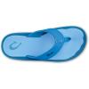 OLUKAI Ho’opio Hau Women’s Beach Sandals, Quick-Dry Flip-Flop Slides, Water Resistant Suede Lining & Wet Grip Soles, Soft Comfort Fit & Arch Support(Tropic Blue/Tropic Blue)