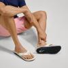 OLUKAI Ho’opio Hau Women’s Beach Sandals, Quick-Dry Flip-Flop Slides, Water Resistant Suede Lining & Wet Grip Soles, Soft Comfort Fit & Arch Support(White Sand/Deepest Depths)