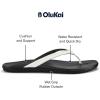 OLUKAI Ho’opio Malua Women’s Water Friendly Sandals, Flip Flops for Beach & Everyday, Arch Support & Comfort Fit(Bright White/Bright White)