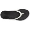 OLUKAI Ho’opio Malua Women’s Water Friendly Sandals, Flip Flops for Beach & Everyday, Arch Support & Comfort Fit(Bright White/Bright White)