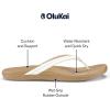 OLUKAI Ho’opio Malua Women’s Water Friendly Sandals, Flip Flops for Beach & Everyday, Arch Support & Comfort Fit(Bright White/Warm Sand)